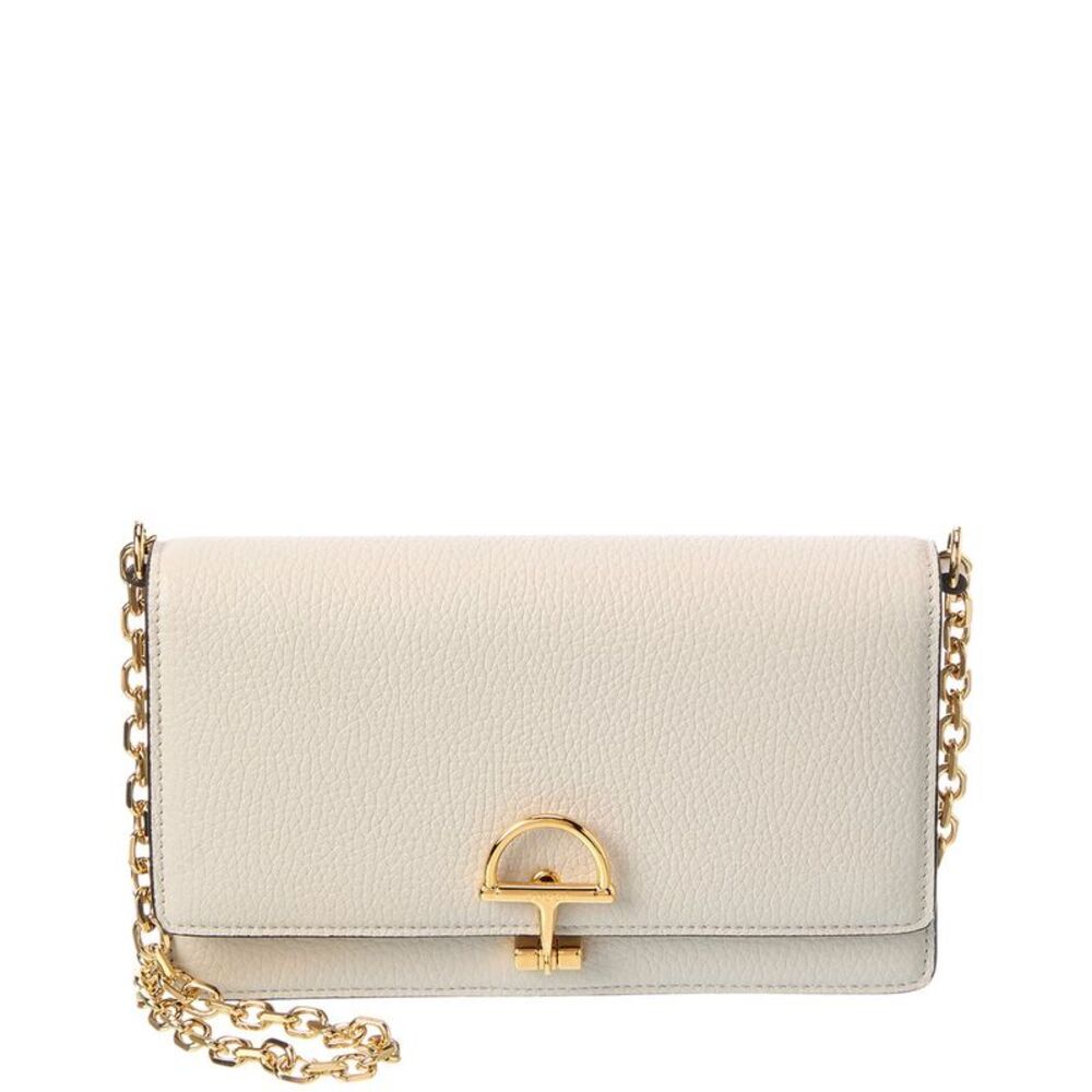 Gucci Horsebit Leather Wallet On A Chain, Grey